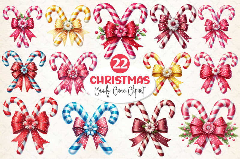 Candy Cane Christmas Clipart Bundle - CraftNest - Digital Crafting and Art