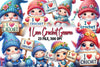 I Love Crochet Gnome Clipart Bundle