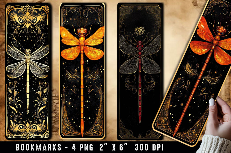 Dragonfly Bookmark Magic Dragonflies 3 - CraftNest - Digital Crafting and Art