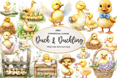 Duck & Duckling Clipart Bundle - CraftNest - Digital Crafting and Art