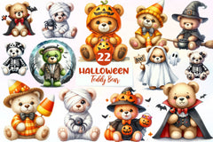Teddy Bear Baby 1st Halloween Clipart Bundle - CraftNest - Digital Crafting and Art