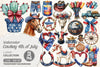 America Cowboy 4th Of July Clipart Bundle