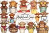 Cute Highland Cow In A Bucket Clipart Bundle