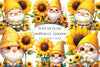 Cute Sunflower Gnome Clipart Bundle