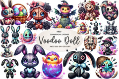 Easter Gothic Voodoo Doll Clipart Bundle - CraftNest - Digital Crafting and Art