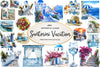 Summer Santorini Vacation Clipart Bundle