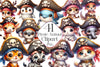 Pirate Cute Animal Pirates Clipart Bundle