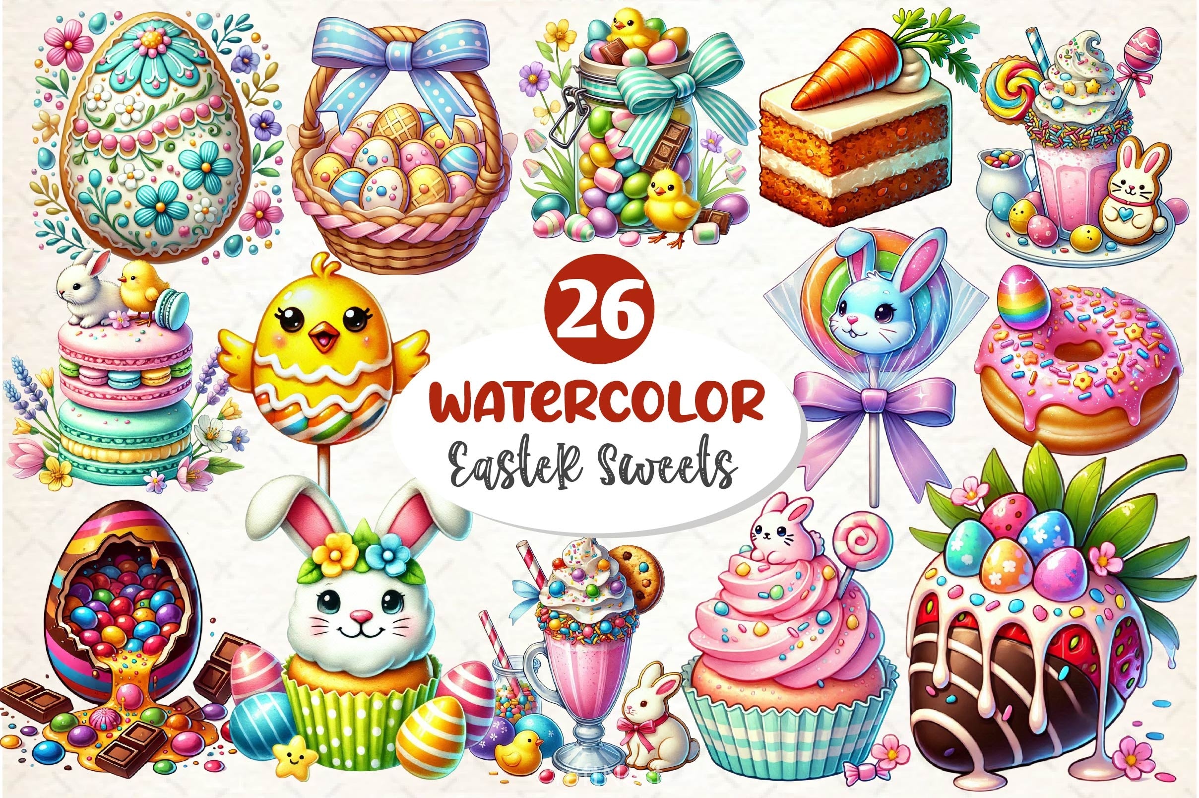 Easter Sweets Clipart Bundle - CraftNest - Digital Crafting and Art