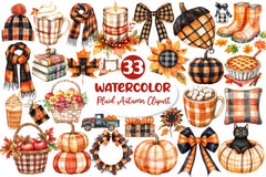 Plaid Autumn Clipart Bundle 2 - CraftNest - Digital Crafting and Art