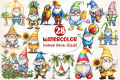 Summer Gnome Clipart Bundle 2 - CraftNest - Digital Crafting and Art