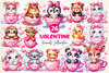 Valentines Day Animals Clipart Bundle