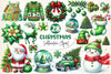 Green Christmas Clipart Bundle 2