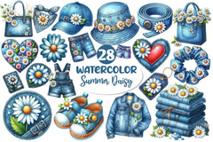 Summer Daisy Clipart Bundle - CraftNest - Digital Crafting and Art