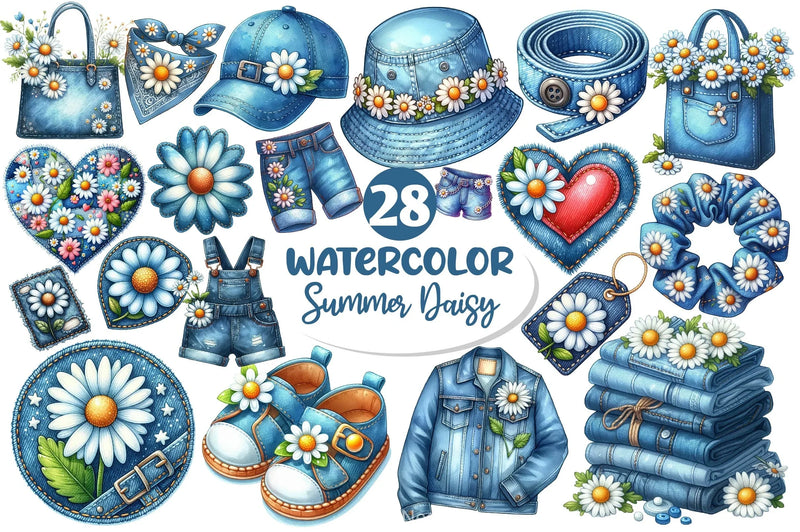 Summer Daisy Clipart Bundle - CraftNest - Digital Crafting and Art