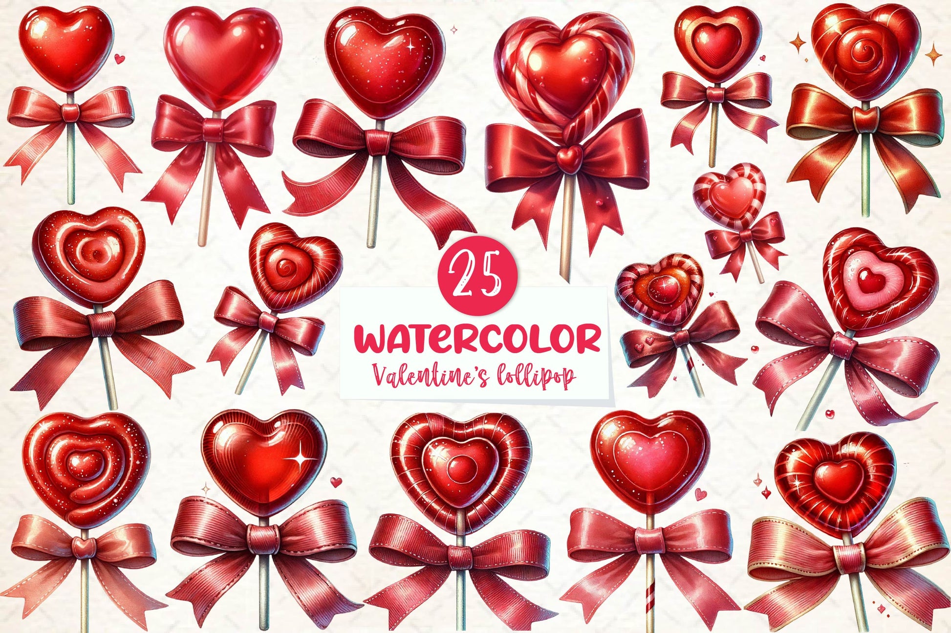 Valentine's Lollipop Clipart Bundle - CraftNest - Digital Crafting and Art