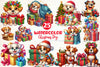 Christmas Dog Gift Box Clipart Bundle