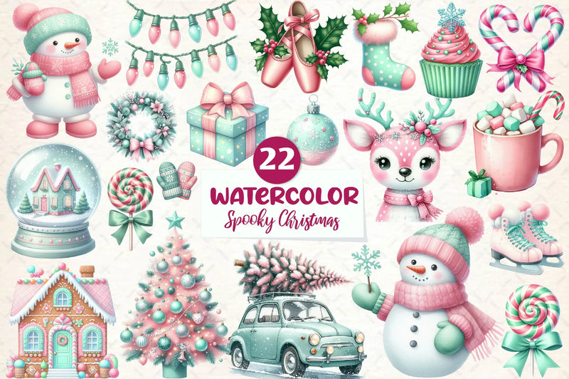 Mint Christmas Clipart Bundle - CraftNest - Digital Crafting and Art