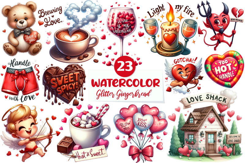 Funny Sexy Valentine Clipart Bundle - CraftNest - Digital Crafting and Art