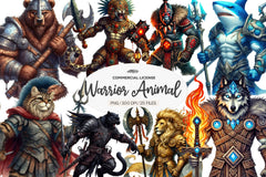 Epic Warrior Animals Clipart Bundle - CraftNest - Digital Crafting and Art