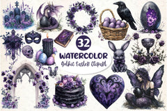 Gothic Easter Clipart Bundle 4 - CraftNest - Digital Crafting and Art