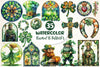 Stained Glass St Patricks Clipart Bundle