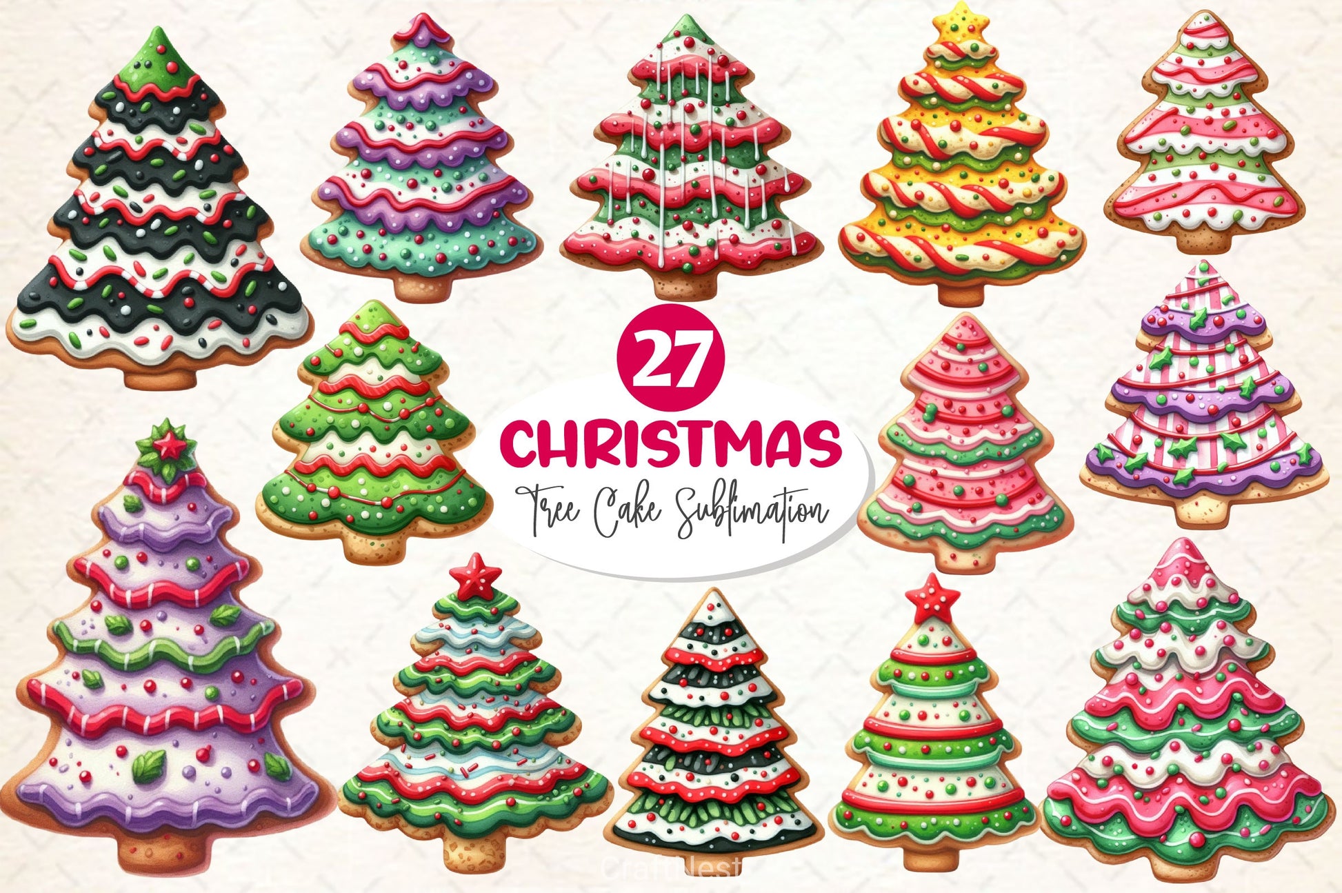 Christmas Tree Cake Christmas SVG Bundle - CraftNest - Digital Crafting and Art