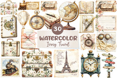 Antique Ivory Travel Clipart Bundle - CraftNest - Digital Crafting and Art
