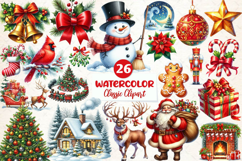 Classic Christmas Clipart Bundle - CraftNest - Digital Crafting and Art