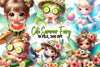 Cute Summer Fairy Clipart Bundle