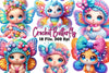 Crochet Butterfly Clipart Bundle