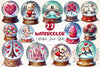 Valentines Day Snow Globe Clipart Bundle
