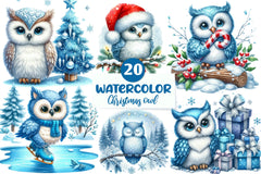 Christmas Owl Clipart Bundle - CraftNest - Digital Crafting and Art