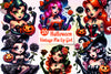 Vintage Pin Up Halloween Girl Clipart Bundle
