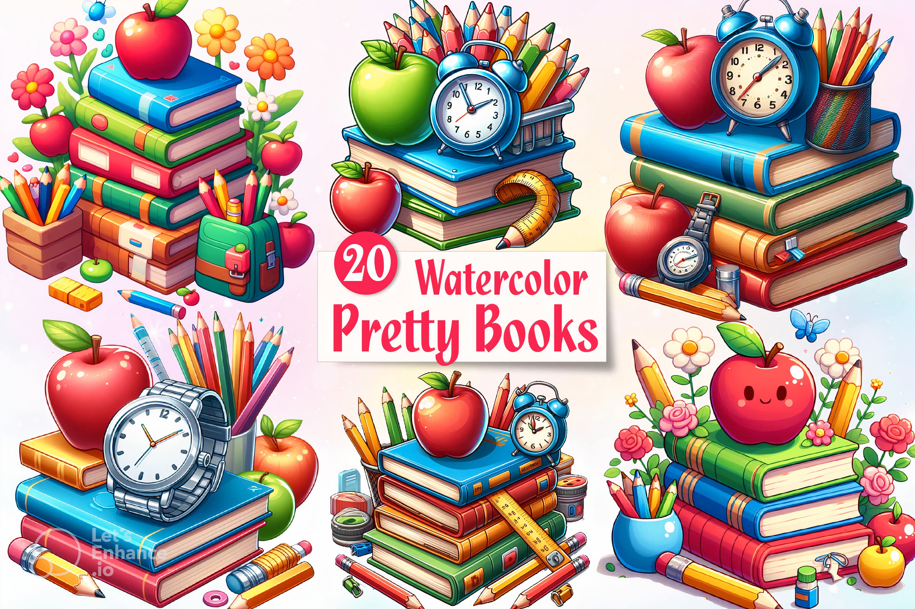 Pretty Books Clipart Bundle - CraftNest - Digital Crafting and Art
