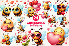 Bee Valentine's Day Clipart Bundle - CraftNest - Digital Crafting and Art
