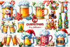 Christmas Beers Clipart Bundle