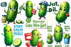 Cute Pickle Character Quotes Clipart Bundle - CraftNest - Digital Crafting and Art