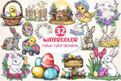 Vintage Easter Springtime Clipart Bundle - CraftNest - Digital Crafting and Art