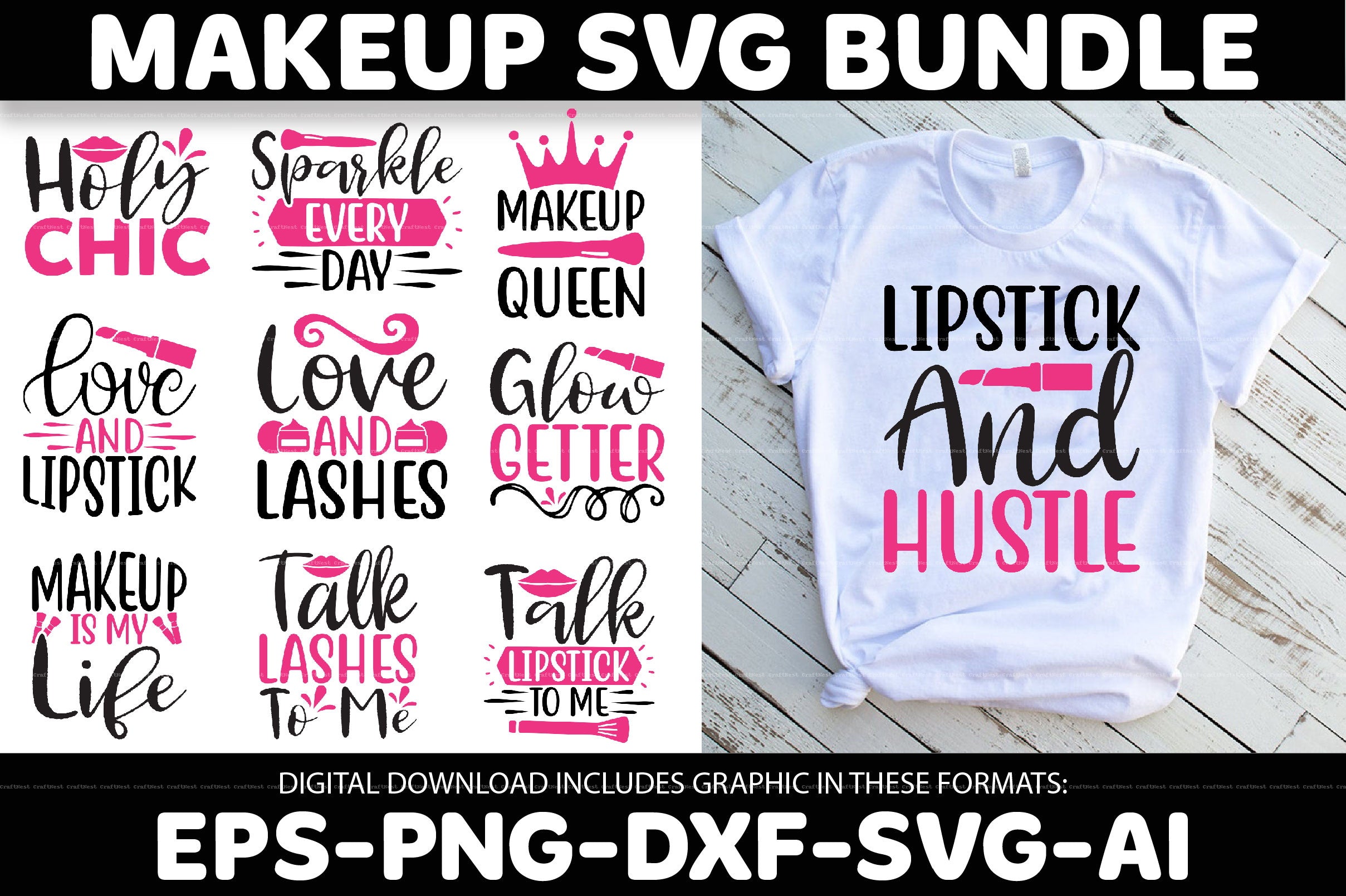Makeup Design SVG Bundle 1