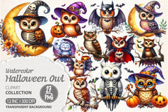 Halloween Owl Clipart Bundle 6 - CraftNest - Digital Crafting and Art