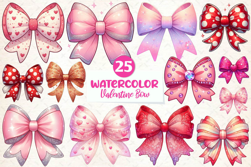 Coquette Valentine Bow Clipart Bundle 6 - CraftNest - Digital Crafting and Art