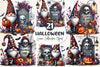 Halloween Gnome With Grave Clipart Bundle
