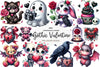 Cute Gothic Valentine Clipart Bundle