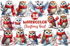 Christmas Owl Clipart Bundle 4