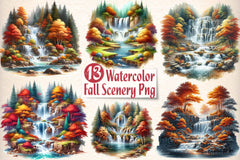 Fall Scenery Clipart Bundle - CraftNest - Digital Crafting and Art