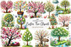 Easter Tree Clipart Bundle