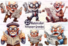 Funny Newspaper Grandpa Clipart Bundle