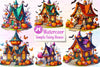 Simple Halloween Fairy House Clipart Bundle