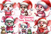 Funny Christmas Mouse Clipart Bundle