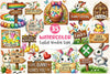 Easter Wooden Sign Clipart Bundle 2